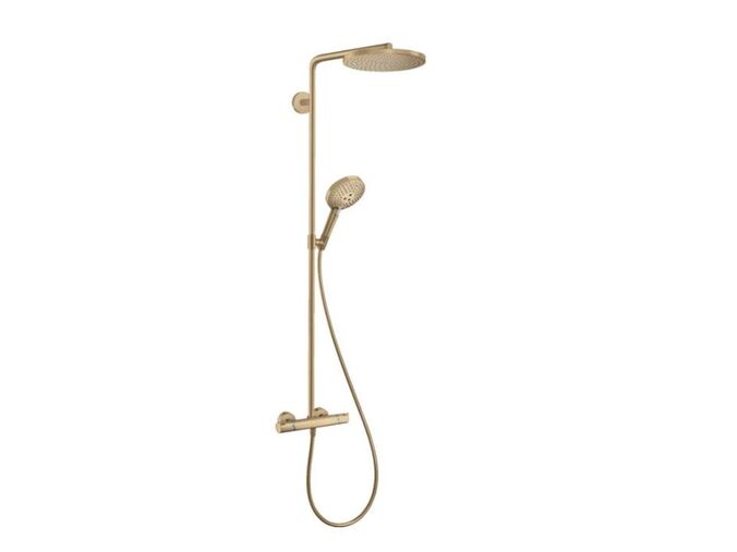 Hansgrohe Raindance S Sprchový set s termostatem, průměr 24 cm, 3 proudy, EcoSmart, kartáčovaný bronz