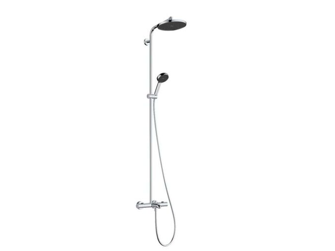 Hansgrohe Activera S Sprchový set s vanovým termostatem, průměr 24 cm, 2 proudy, EcoSmart, chrom
