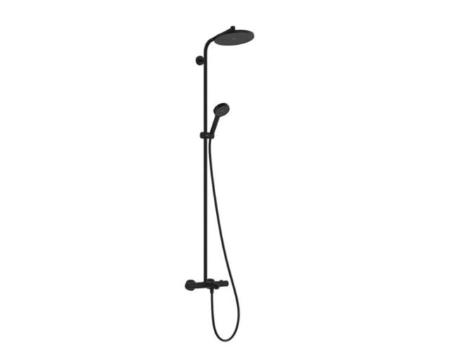 Hansgrohe Activera S Sprchový set s vanovým termostatem, průměr 24 cm, 2 proudy, EcoSmart, matná černá