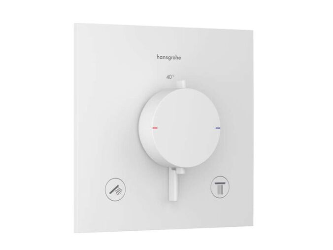 Hansgrohe Ecostat Comfort E Termostatická baterie pod omítku, pro 2 spotřebiče, matná bílá