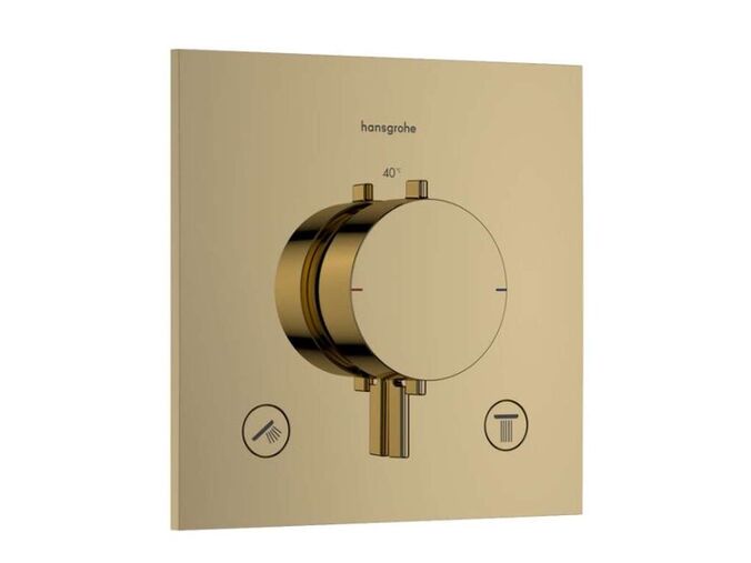 Hansgrohe Ecostat Comfort E Termostatická baterie pod omítku, pro 2 spotřebiče, leštěný vzhled zlata