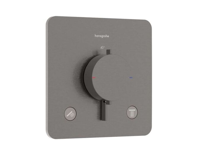 Hansgrohe Ecostat Comfort Q Termostatická baterie pod omítku, pro 2 spotřebiče, kartáčovaný černý chrom