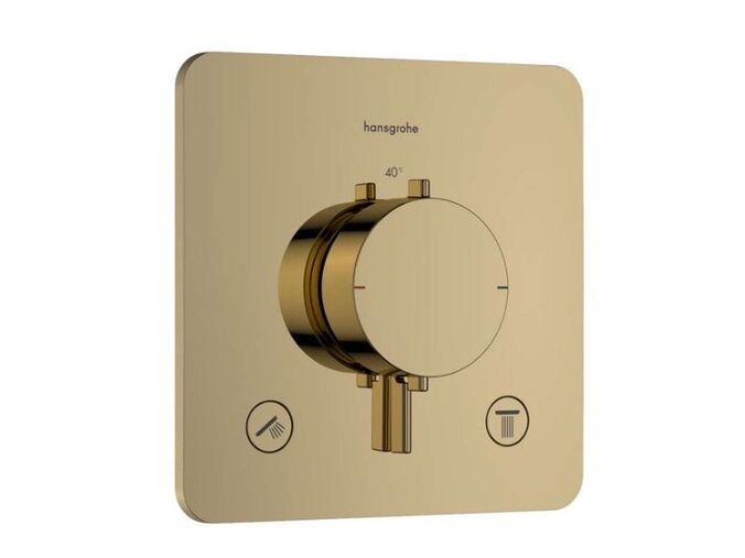 Hansgrohe Ecostat Comfort Q Termostatická baterie pod omítku, pro 2 spotřebiče, leštěný vzhled zlata