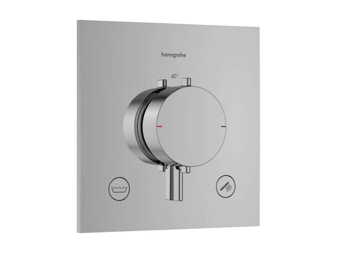 Hansgrohe Ecostat Comfort E Termostatická baterie pod omítku, pro 2 spotřebiče, chrom