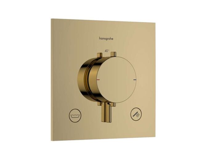 Hansgrohe Ecostat Comfort E Termostatická baterie pod omítku, pro 2 spotřebiče, leštěný vzhled zlata