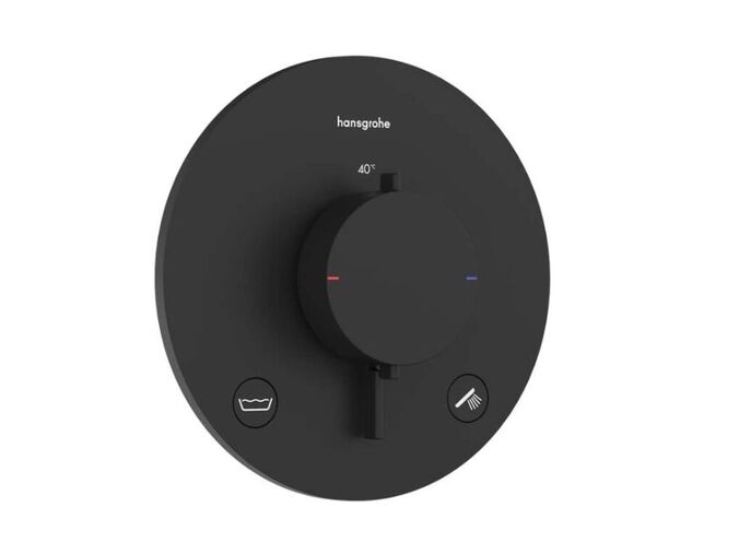 Hansgrohe Ecostat Comfort S Termostatická baterie pod omítku, pro 2 spotřebiče, matná černá