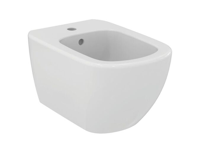 Ideal Standard Tesi Závěsný bidet, 360x530 mm, s přepadem, otvor pro baterii, bílá