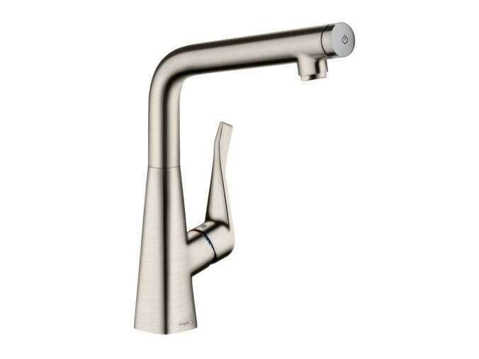 Hansgrohe Metris Select M71 Dřezová baterie, vzhled nerezu