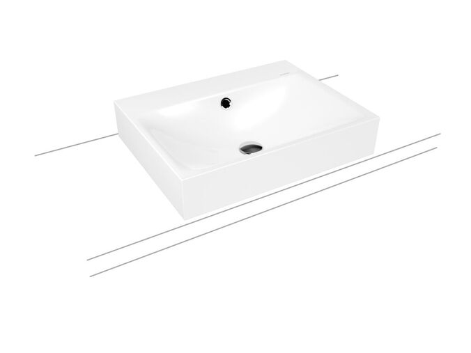 Kaldewei Silenio 3043 umyvadlo na desku, s přepadem, 90x46x12 cm, Perl-Effekt, bílá