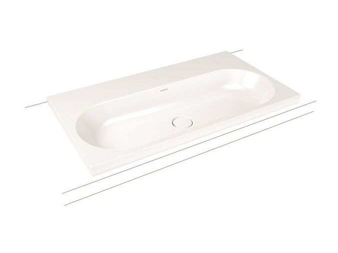 Kaldewei CENTRO 3056, umyvadlo na desku, 900x500x40mm, bílá, Perl-Effekt, 3 otvory pro baterii