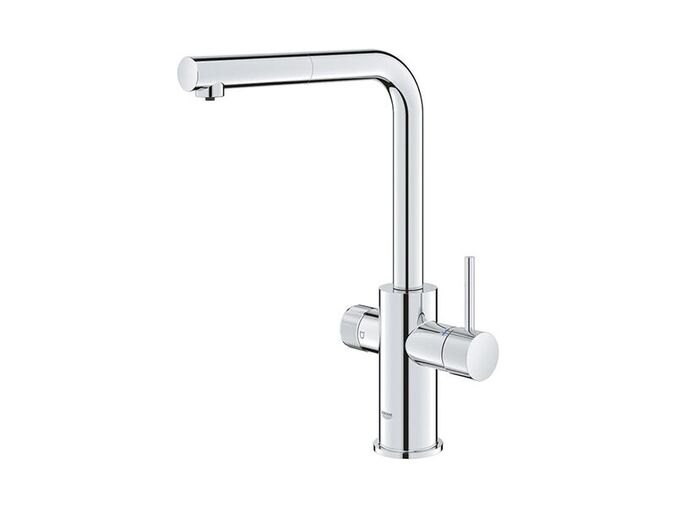 Grohe Blue Pure Dřezová baterie Minta s filtrační funkcí a výsuvnou koncovkou, chrom