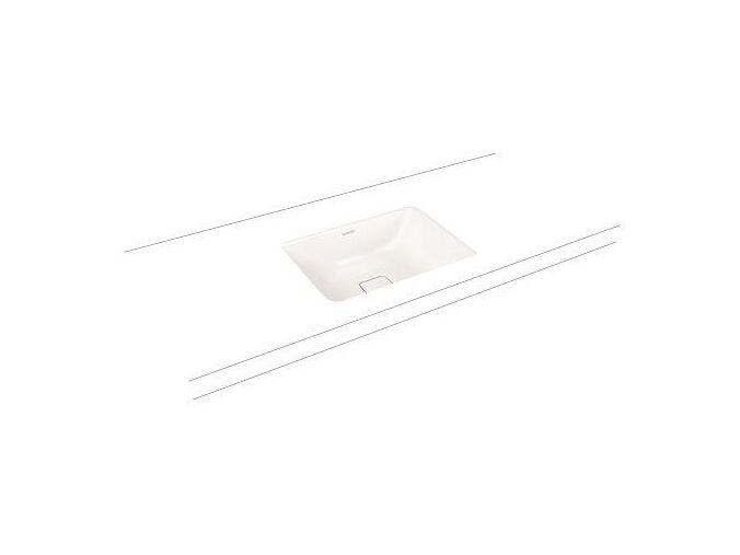 Kaldewei Cono 3078 umyvadlo vestavné, 47x38,1 cm, bez přepadu, bez otvoru, Perl-Effekt, bílá