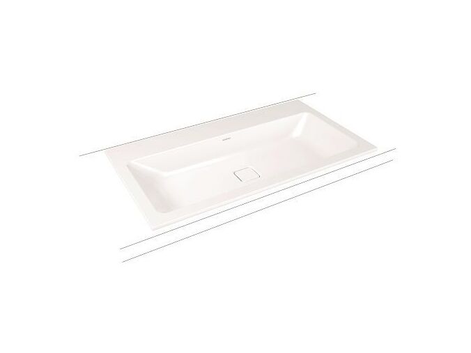 Kaldewei Cono 3081 umyvadlo zápustné, 90x50x1,4 cm, Perl-Effekt, 3 otvory pro baterii, bílá