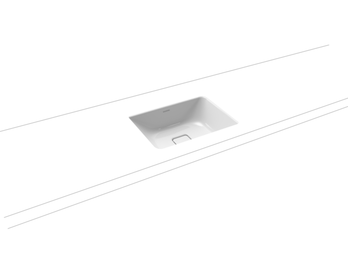 Kaldewei CONO 3088, umyvadlo vestavné, 868x382x2mm, bílá, Perl-Effekt