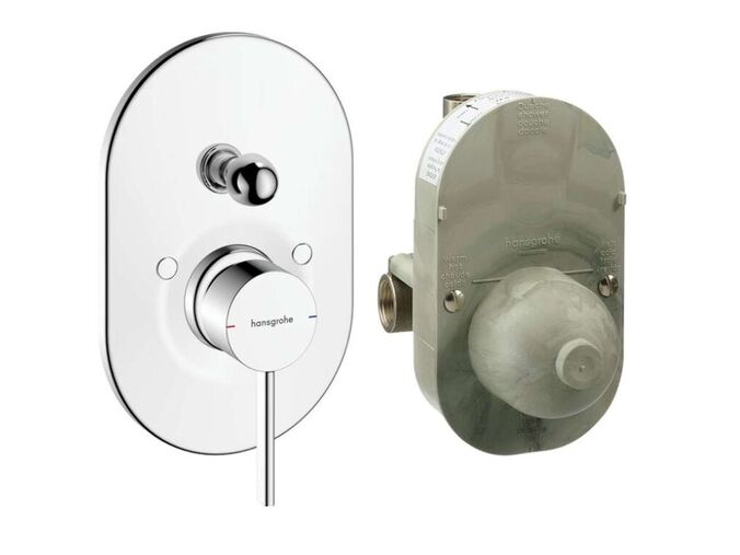 Hansgrohe Zesis S Baterie pod omítku, pro 2 spotřebiče, s tělesem, chrom