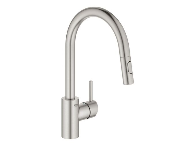 Grohe Concetto Dřezová baterie s výsuvnou sprškou, supersteel