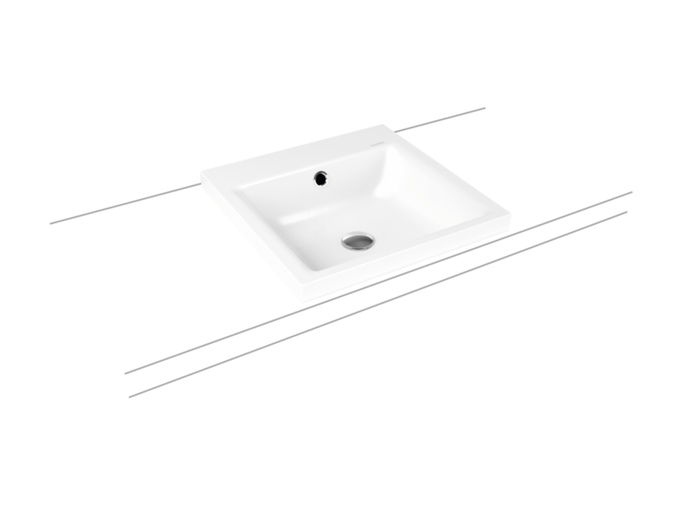 Kaldewei PURO 3155, umyvadlo na desku, s přepadem, 900x460x40mm, bílá, Perl-Effekt, 3 otvory pro baterii