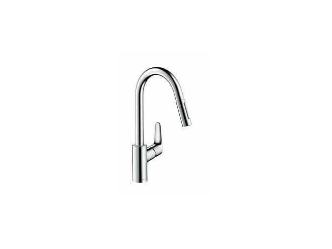 Hansgrohe Focus M41 Dřezová baterie s výsuvnou sprškou, chrom