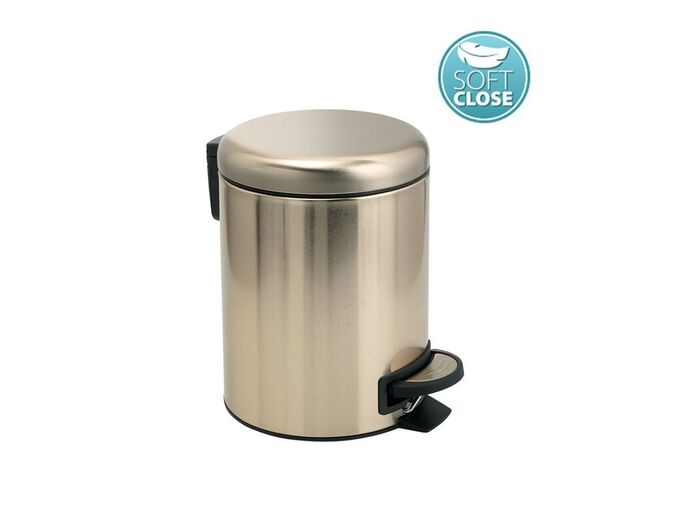Gedy POTTY odpadkový koš 3l, Soft Close, zlato mat