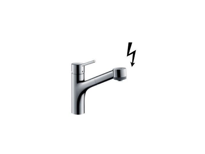 Hansgrohe Talis M52 Dřezová baterie s výsuvnou sprškou, chrom