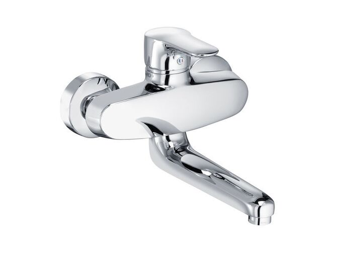 Kludi Objekta dřezová nástěnná jednopáková baterie, výtok 180mm, chrom