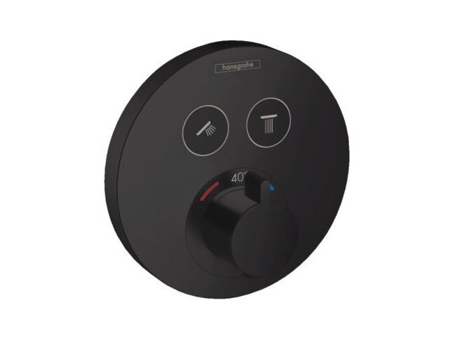 Hansgrohe Shower Select Termostatická baterie pod omítku pro 2 spotřebiče, matná černá