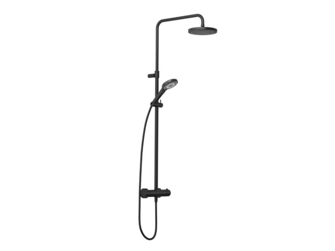 Kludi Dive Sprchový set s termostatem, průměr 20 cm, 3 proudy, matná černá