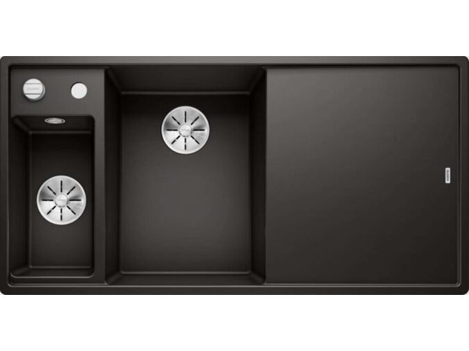 Blanco Axia III 6 Silgranitový dřez, 100x51 cm, s ovládáním odtoku a příslušenstvím, černá