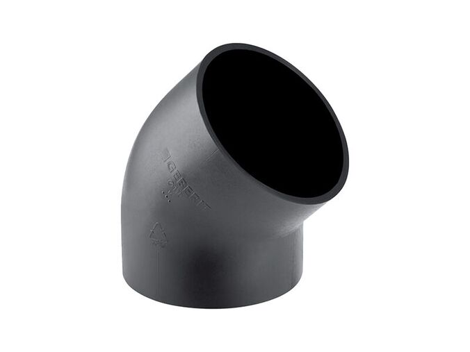 Geberit PE koleno, 45°, d=63mm