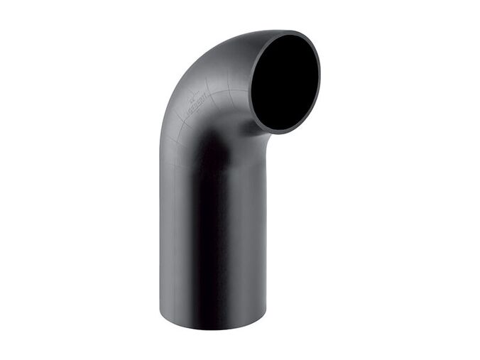 Geberit PE koleno s dlouhým ramenem, 90°, d=63mm