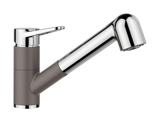 Blanco Wega S Dřezová baterie s výsuvnou sprškou, šedá/chrom