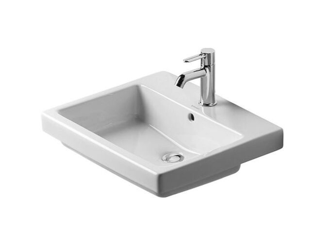 Duravit Vero umyvadlo zápustné 55x465x18 cm, otvor pro baterii, alpská bílá