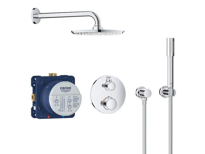 Grohe Grohtherm Sprchový set Rainshower Cosmopolitan 210 s termostatem pod omítku, chrom