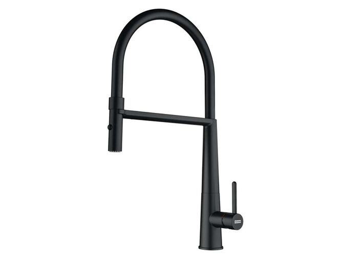 Franke Icon Dřezová baterie FG 0598.901, s flexibilním ramenem a sprškou, matná černá