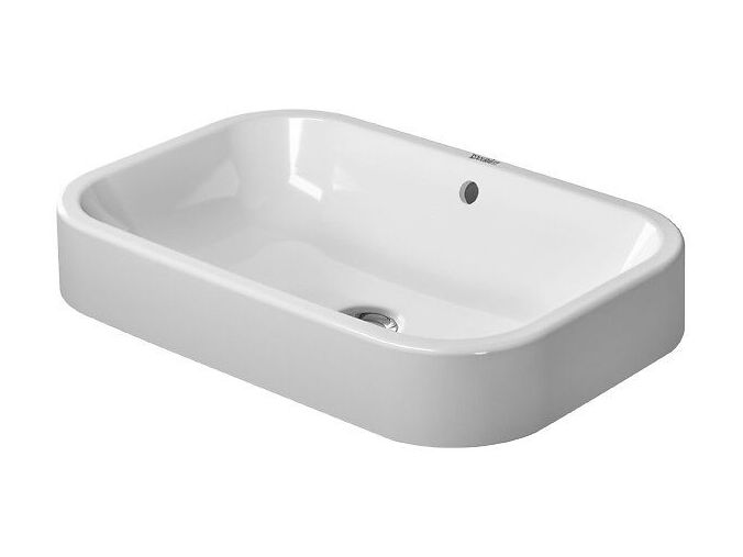 Duravit Happy D.2 umyvadlo na desku, 60x40 cm, bez otvoru pro baterii, alpská bílá