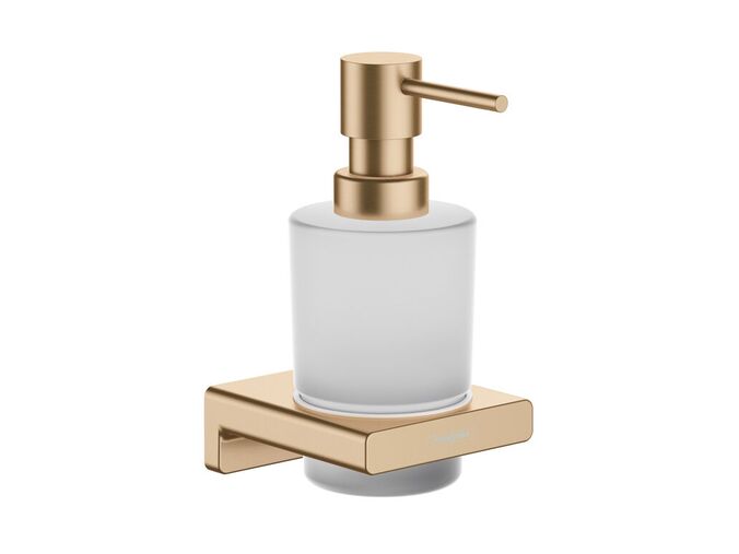 Hansgrohe AddStoris Dávkovač mýdla s držákem, matné sklo/kartáčovaný bronz