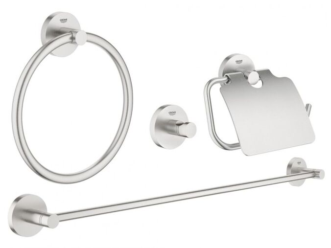 Grohe Essentials Sada doplňků do koupelny 4 v 1, supersteel