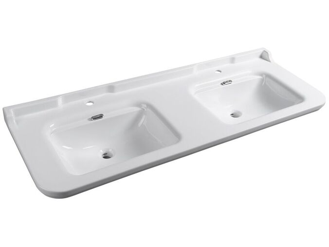 Kerasan WALDORF keramické dvojumyvadlo 150x55cm, bílá