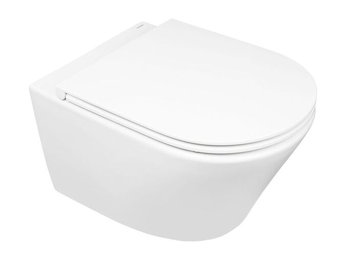 Oltens Jog set závěsné WC PureRim s povrchovou úpravou SmartClean, s prkénkem s pomalým sklápěním, Slim