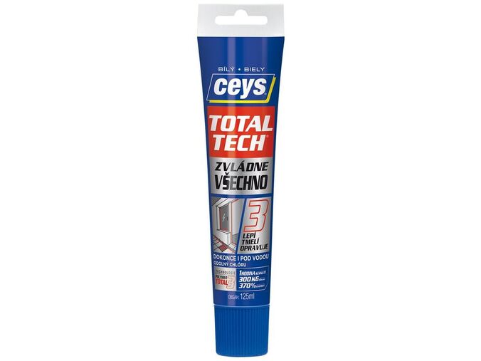 CEYS TOTAL TECH EXPRESS, lepidlo a tmel, 125ml, bílá