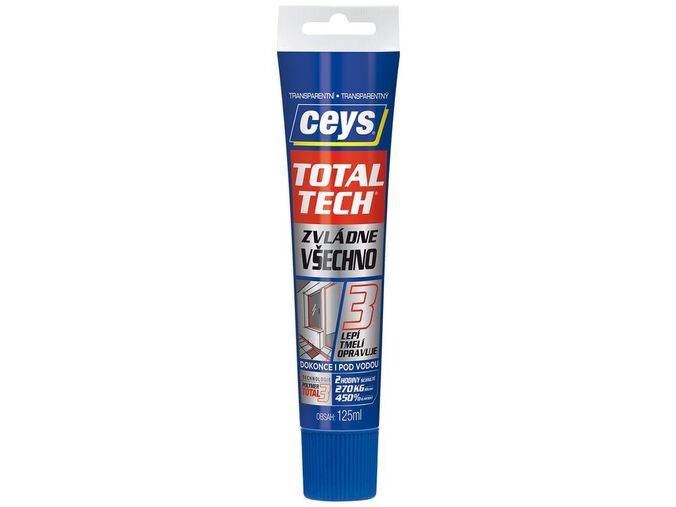 CEYS TOTAL TECH EXPRESS, lepidlo a tmel, 125ml, transparent