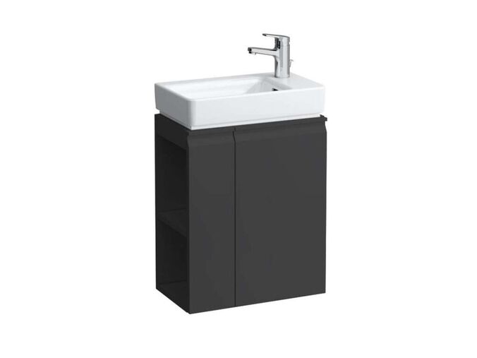 Laufen Pro S Umyvadlová skříňka s dvířky a boční policí vlevo, 47x28x61 cm, grafit mat