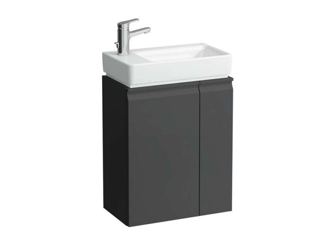 Laufen Pro S Umyvadlová skříňka s dvířky a boční policí vpravo, 47x28x61 cm, grafit mat