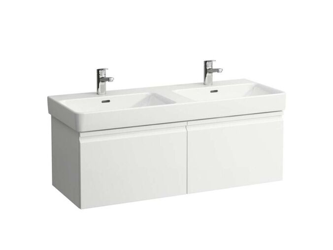 Laufen Pro S Umyvadlová skříňka, 126x45x39 cm, 2 zásuvky, lesklá bílá