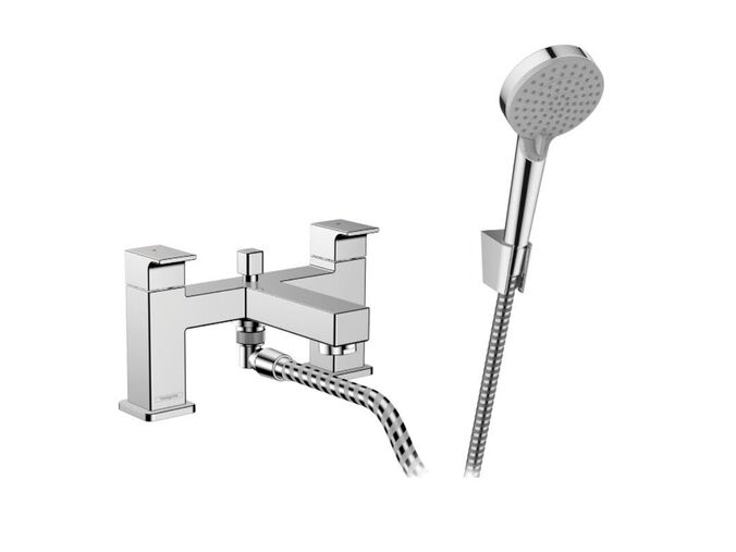 Hansgrohe Vernis Shape Baterie na okraj vany s příslušenstvím, 2-otvorová instalace, chrom