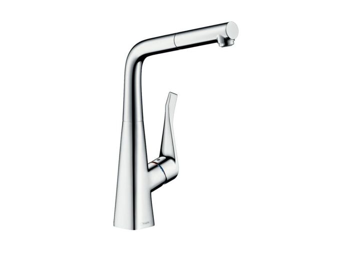 Hansgrohe Metris M71 Dřezová baterie Metris s výsuvnou koncovkou, EcoSmart, chrom