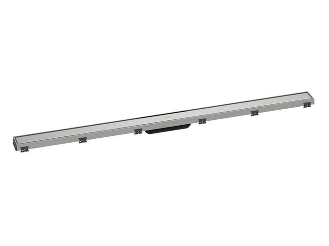 Hansgrohe Raindrain Sprchový žlab s nerezovým roštem 1200, s výškově stavitelným rámem, kartáčovaná nerez