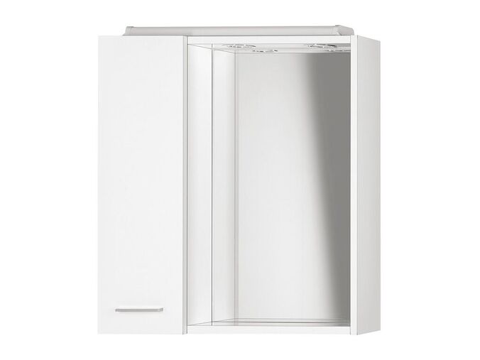 Aqualine ZOJA/KERAMIA FRESH galerka s LED osvětlením, 60x60x14cm, levá, bílá