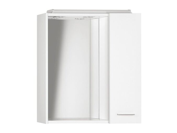 Aqualine ZOJA/KERAMIA FRESH galerka s LED osvětlením, 60x60x14cm, pravá, bílá