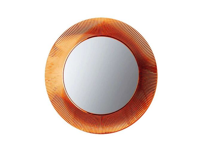 Laufen Kartell by Laufen Zrcadlo v rámu, průměr 78 cm, oranžová